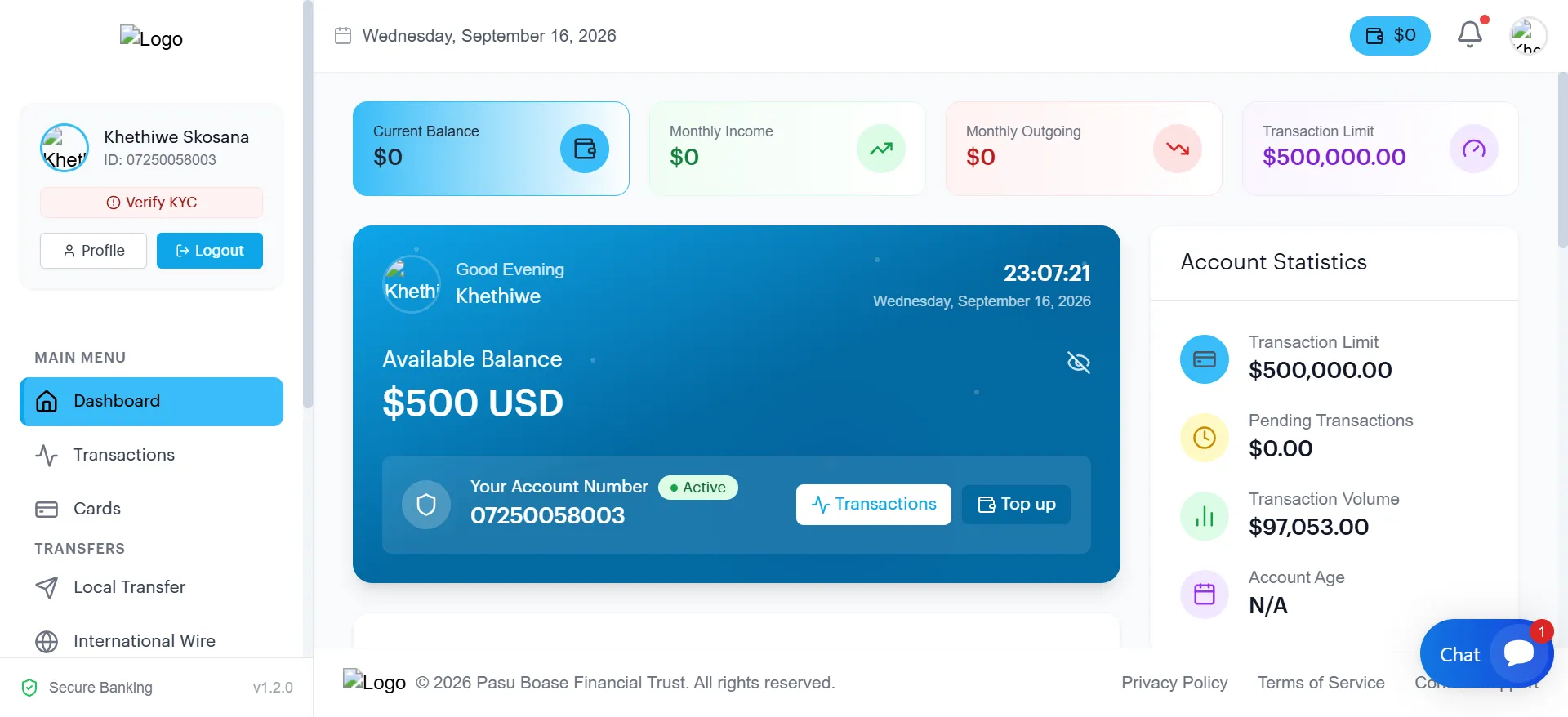 Online banking Website v2